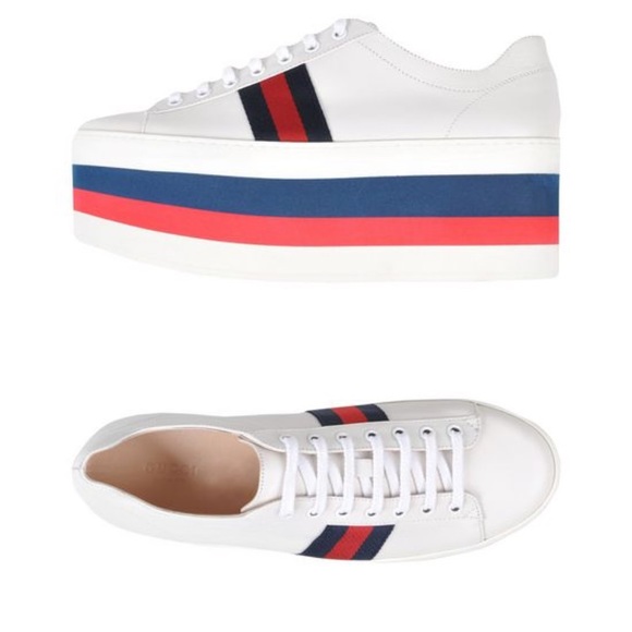 Gucci Shoes - White Gucci women platform sneakers 37.5 Italian (7.5 US)
